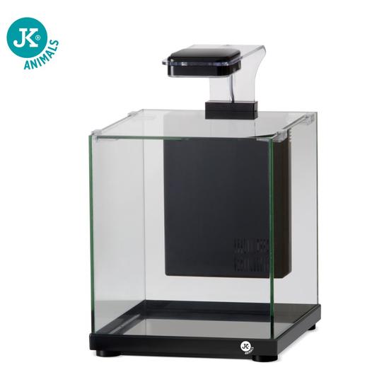 JK Akvárium szett LED világítással/szűrővel  (22x22x25 cm/fekete/9 liter) ***