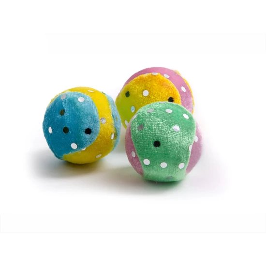 JK Macskajáték plüss golyó (3 db/csomag,4 cm)
