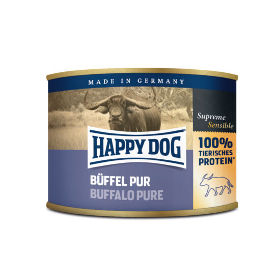 Happy Dog Pur konzerv bivalyhús 200 g ***