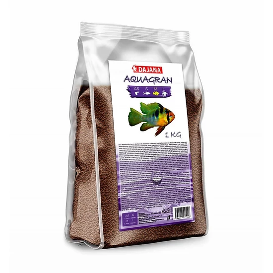Dajana Aquagran 1 kg (granulált eledel akváriumi halaknak, M méret, 1,2 mm)
